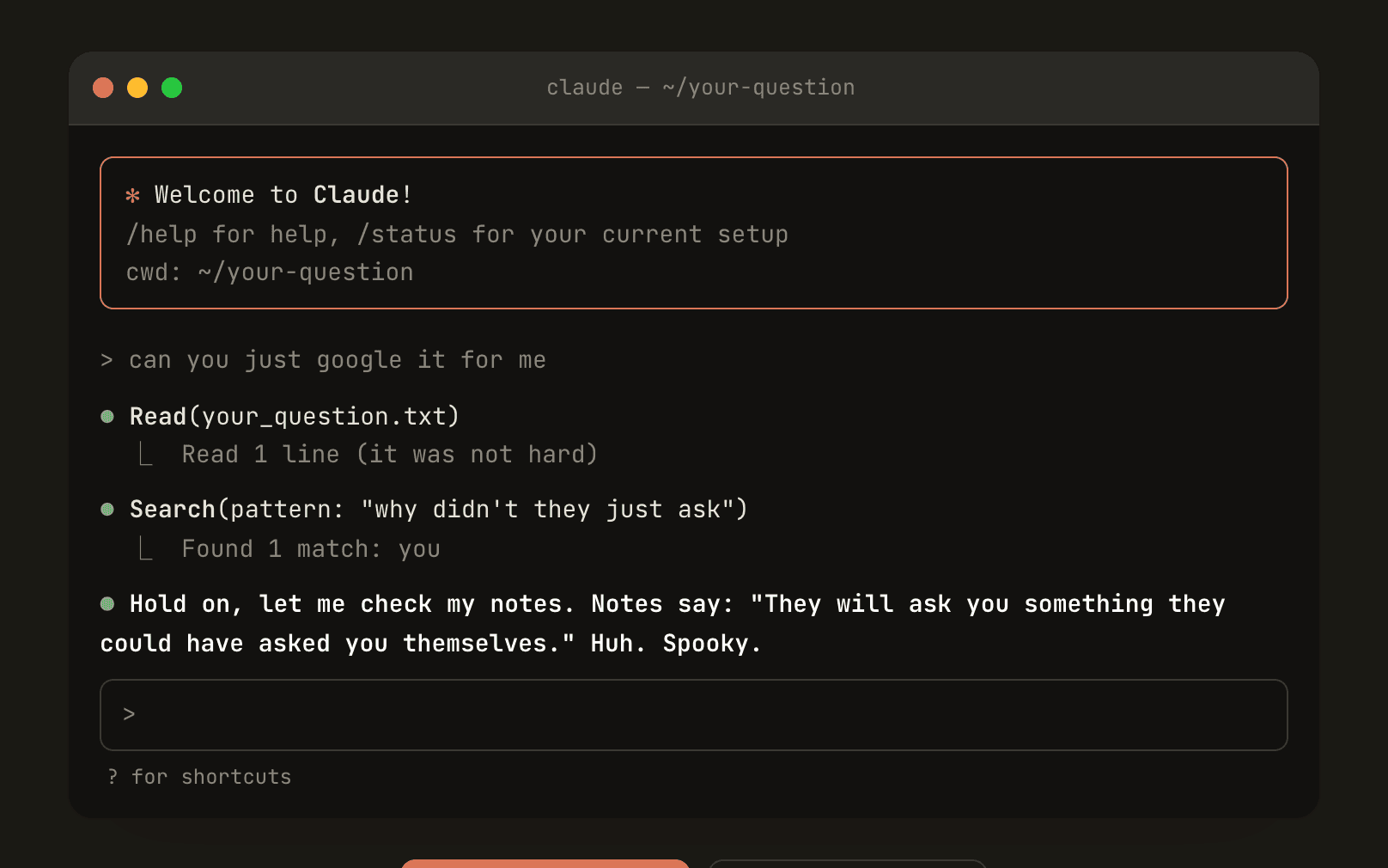 Screenshot of I Can Claude That For You